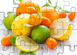 Owoce, Cytrusy, Cytryny, Limonki, Kumkwaty, Mandarynka, Pomarańcze