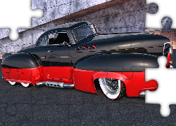 Samochód, Czarno-czerwony, Rat Rod, V8 Helmet Rod
