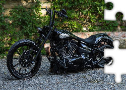 Czarny, Motocykl, Harley Davidson