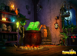 Gra, Farmerama, Halloween, Kot, Kociołek