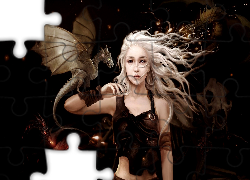 Fantasy, Dziewczyna, Daenerys Targaryen, Smok