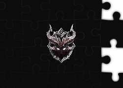 Logo, Gra, Darksiders III, Czarne, Tło