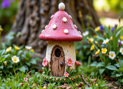 Dekoracja, Kwiaty, Grzybek