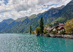 Góry, Jezioro, Lake Brienz, Brenz, Szwajcaria