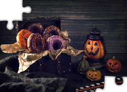 Halloween, Dynie, Pączki, Donuty