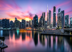 Drapacze chmur, Rzeka, Dubaj, Zjednoczone Emiraty Arabskie