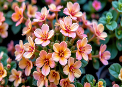 Różowe, Drobne, Kwiaty, Mięsiste, Listki