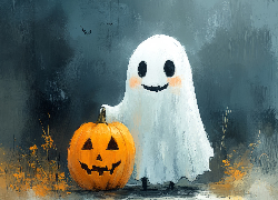 Halloween, Duszek, Dynia