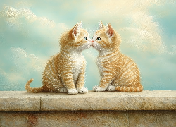 Dwa, Małe, Rude, Koty, Murek