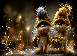 Dwa, Skrzaty, Prezenty, Grafika AI