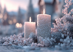 Dwie, Świece, Grafika AI