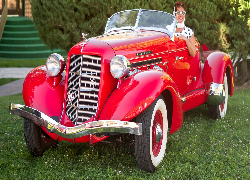 Auto, Retro, Czerwone
