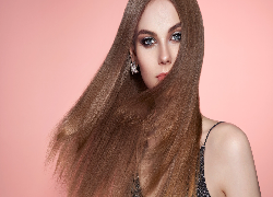 Dziewczyna, Długie, Proste, Włosy