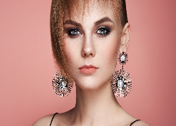Dziewczyna, Makijaż, Kolczyki