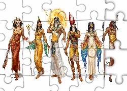 Egipscy, Bogowie, Sechmet, Izyda, Ra, Horus, Uadżet, Set