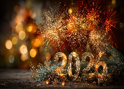 Nowy, Rok, Fajerwerki, Grafika AI