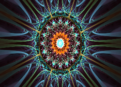 Fraktal, Krąg, Wzór, Mandala, Grafika