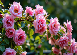 Kwiaty, Róże, Gałązka, Grafika AI