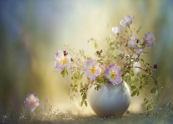 Dzikie róże, Kwiaty, Grafika AI