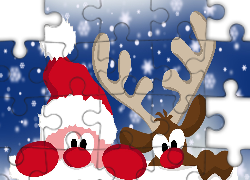 Mikołaj, Renifer, Śnieg