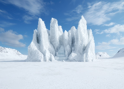 Zima, Góry lodowe, Śnieg