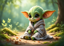 Serial, The Mandalorian, Postać, Grogu, Baby Yoda, Grafika AI