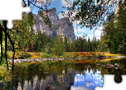 Stany Zjednoczone, Stan Kalifornia, Park Narodowy Yosemite,  Góry, Jezioro