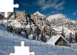 Zima, Góry, Kamienny, Domek