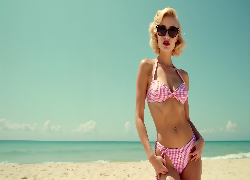 Kobieta, Kostium, Bikini