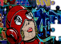 Mural, Street art, Kobieta