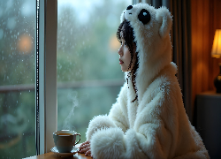 Kobieta, Kombinezon, Pandy