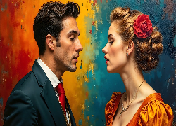 Kobieta, Mężczyzna, Profil, AI