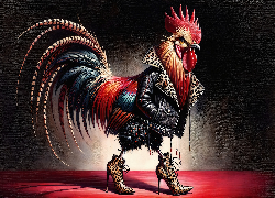 Kogut, Buty, Kurtka, Grafika AI