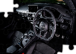 Audi RS5, Sportback, Wnętrze, Kokpit, Kierownica