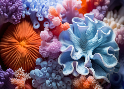 Kolorowe, Koralowce, Grafika