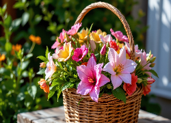 Kwiaty, Bukiet, Koszyk, AI