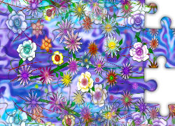Grafika, Kolorowe tło, Kwiaty