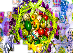 Wielkanoc, Kolorowe, Pisanki, Grafika