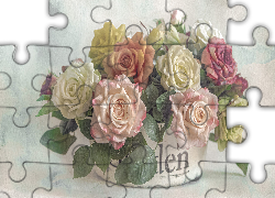 Kwiaty, Róże, Pudełko