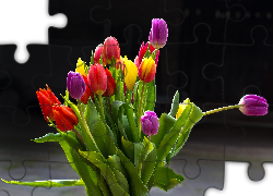 Kolorowe, Tulipany, Bukiet