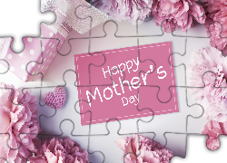 Dzień Matki, Prezent, Napis, Życzenia, Kwiaty, Serce