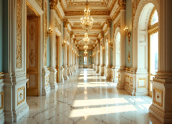 Pałac, Wnętrze, Korytarz