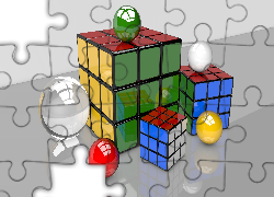 Kostki Rubika, Kule, Grafika 3D