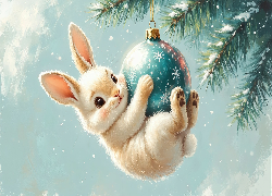 Królik, Bombka, Gałązki