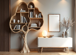 Półka, Książki, Pokój, AI