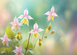 Epimedium, Kwiaty, Grafika