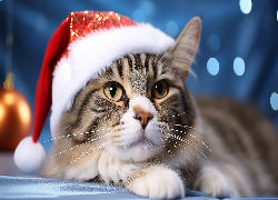 Szary, Kot, Czapka, Mikołaja