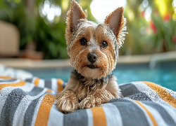 Pies, Yorkshire terrier, Ręcznik, AI
