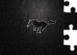 Logo, Ford Mustang, Ciemne, Tło