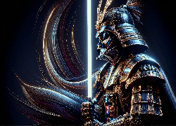 Grafika, Samuraj, Zbroja, Miecz, Lord Darth Vader, Star Wars